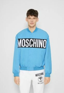 MOSCHINO OUTERWEAR - Bomber Jacket - Light Blue -MOSCHINO SHOP cf651d83db574dcbb4540ab2da7afbfb