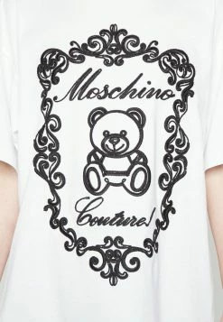MOSCHINO EMBROIDERY BEAR - Print T-shirt - Fantasywhite -MOSCHINO SHOP cfd5bfda030e4362ae70cc4369e98649