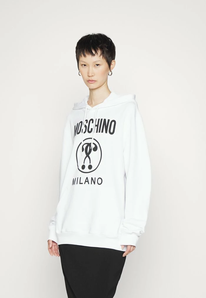 MOSCHINO DOUBLE QUESTION MARK - Sweatshirt - Fantasy White 4 MOSCHINO DOUBLE QUESTION MARK - Sweatshirt - Fantasy White - Image 4