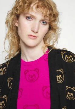 MOSCHINO JACKET - Cardigan - Black -MOSCHINO SHOP d061fde0c9f44822a536cdb165a78952