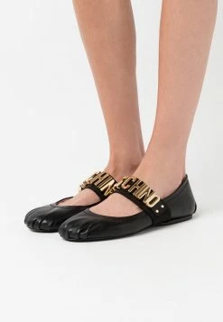 MOSCHINO Ankle Strap Ballet Pumps - Nero