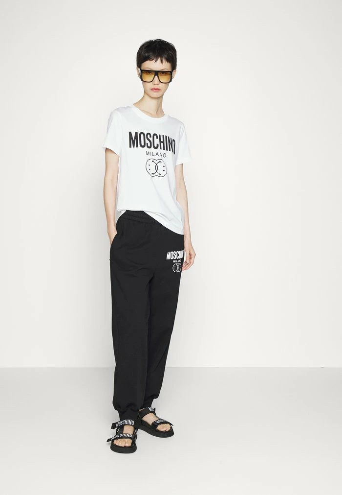 MOSCHINO DOUBLE SMILE - Print T-shirt - Fantasy White 2 MOSCHINO DOUBLE SMILE - Print T-shirt - Fantasy White - Image 2