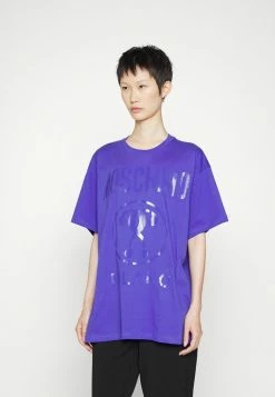 MOSCHINO DOUBLE QUESTION MARK - Print T-shirt - Blue -MOSCHINO SHOP d28925b37e944a7f9c9158354e10f155