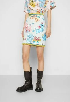 MOSCHINO CALICO ANIMALS - Mini Skirt - Light Blue -MOSCHINO SHOP d304461dc54f4d9d8a09d33d24543c74