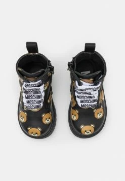 MOSCHINO COMBAT TEDDY BEAR ALL OVER PRINT - Lace-up Ankle Boots - Black -MOSCHINO SHOP d36ba05d39924288a48e77361de984e1