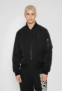 MOSCHINO OUTERWEAR - Bomber Jacket - Black -MOSCHINO SHOP d3e802d0bb3949c1bf5fcc2204d254fe