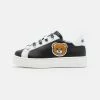 MOSCHINO BOX SOLE LACE TEDDY BEAR PATCH UNISEX - Trainers - Black/white