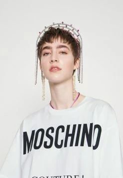 MOSCHINO INSTITUTIONAL LOGOS - Print T-shirt - White -MOSCHINO SHOP d53cd4323add4bd38d811b85619fccda