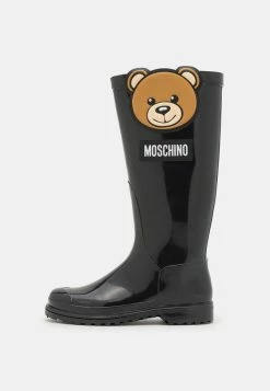 MOSCHINO RAIN BOOTS TEDDY BEAR PATCH UNISEX - Wellies - Black