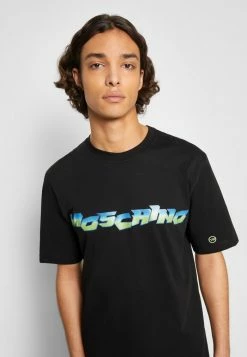 MOSCHINO Print T-shirt - Black -MOSCHINO SHOP d855bccc215b4b3281edccd849c0ccd8
