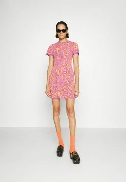 MOSCHINO MOIRE EFFECT - Jumper Dress - Fantasy Orange -MOSCHINO SHOP d88879458f35472fadea551914dda78f