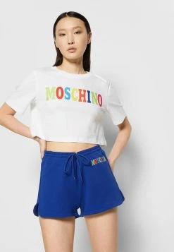 MOSCHINO LOGO - Shorts - Blue -MOSCHINO SHOP d8cea90e9a104da8a240cd0e2ce65949