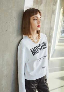 MOSCHINO INSTITUTIONAL LOGOS - Sweatshirt - White -MOSCHINO SHOP db91c44f4c32455887753eb7e4f48a06
