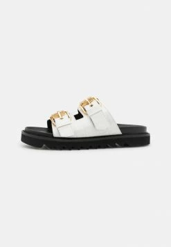 MOSCHINO BUCKLE - Mules - Bianco