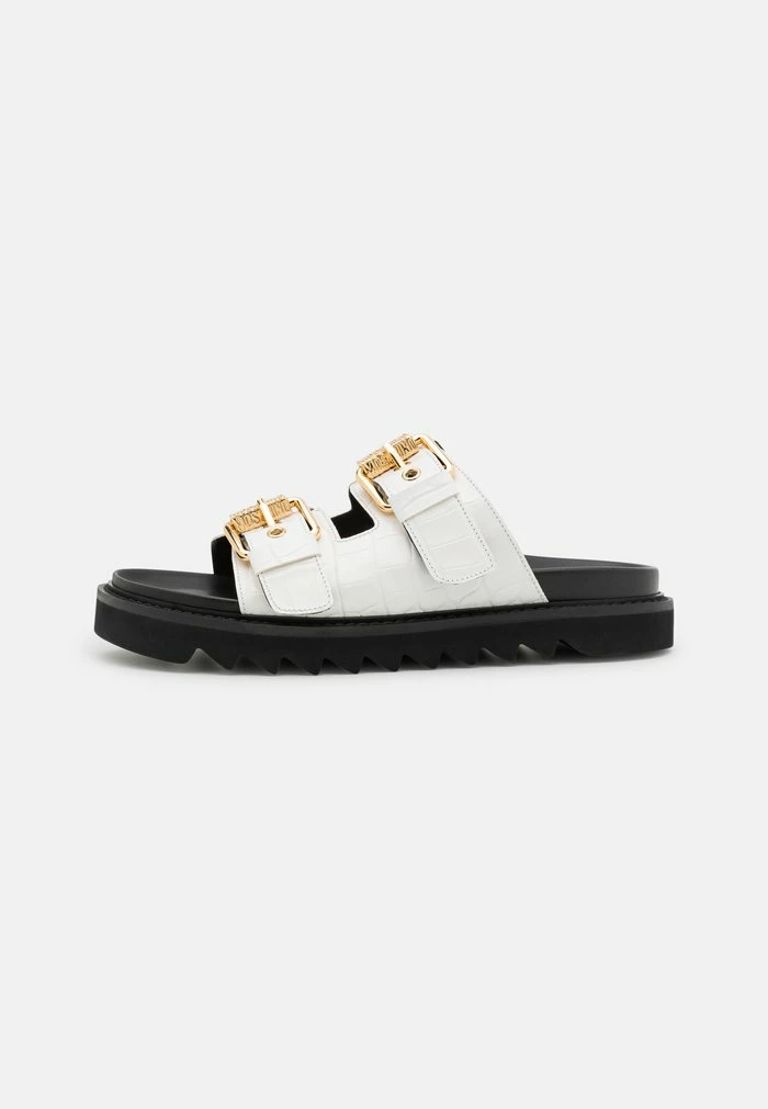 MOSCHINO BUCKLE - Mules - Bianco 1 MOSCHINO BUCKLE - Mules - Bianco