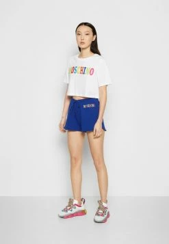 MOSCHINO LOGO - Shorts - Blue -MOSCHINO SHOP dc6007f4bba94bde848ac6ed7cc81b26