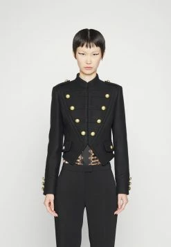 MOSCHINO COLOR BLOCK - Light Jacket - Black -MOSCHINO SHOP dd5db4c43e1e4148a03121083aa5ac0c