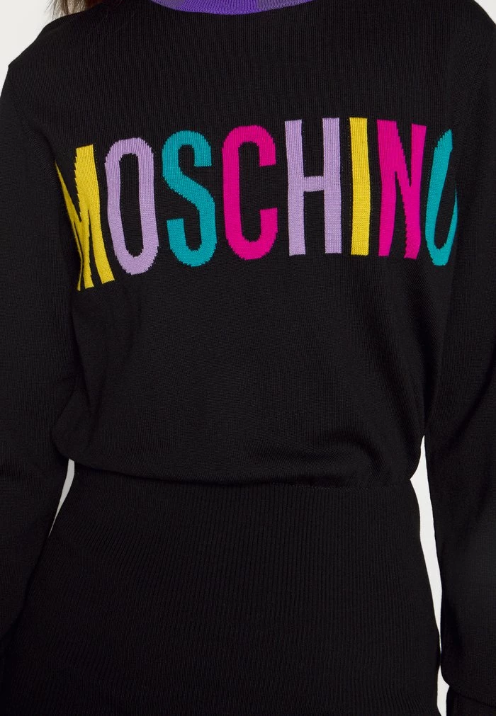 MOSCHINO COLOR BLOCK - Jumper Dress - Black 8 MOSCHINO COLOR BLOCK - Jumper Dress - Black - Image 8