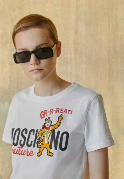 MOSCHINO Print T-shirt - White -MOSCHINO SHOP dde73921a9dd4303946bb04b277524f7
