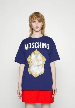 MOSCHINO Print T-shirt - Blue -MOSCHINO SHOP ddff4f809313405a93ed2069f861fc45