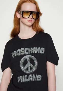 MOSCHINO Print T-shirt - Black -MOSCHINO SHOP de4105da3d3a4385b0c271769a9504ca