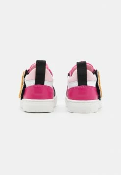 MOSCHINO BOX SOLE LACE STRAP FABRIC TEDDY BEAR PATCH AND LOGO - Trainers - Pink/fuxia/white/black -MOSCHINO SHOP dec18601cbc6468997cd298e24a40bf4