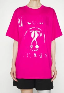 MOSCHINO DOUBLE QUESTION MARK - Print T-shirt - Pink -MOSCHINO SHOP ded2a1a685454a77b86dc8fc99953b00