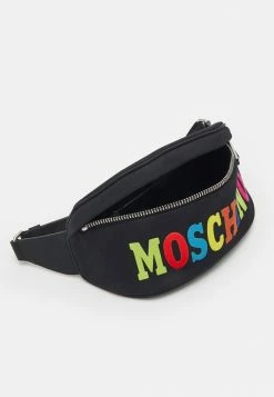 MOSCHINO MULTICOLOR LOGO UNISEX - Bum Bag - Fantasy Print Black -MOSCHINO SHOP e0741db112134facace2b78721aced93