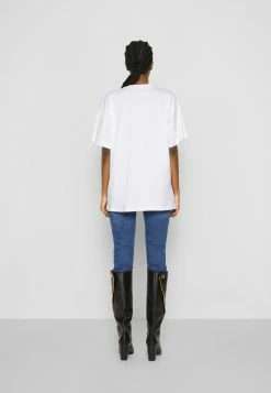 MOSCHINO LOGO - Print T-shirt - White -MOSCHINO SHOP e18d361be58b45ec9327dc41a6bcd4c0