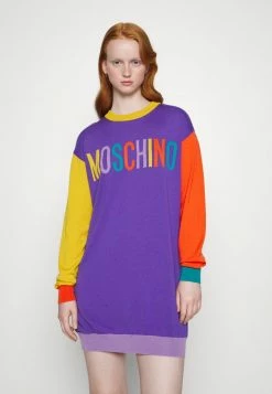 MOSCHINO COLOR BLOCK - Jumper Dress - Blue -MOSCHINO SHOP e20244562d074927871c09523c48875a