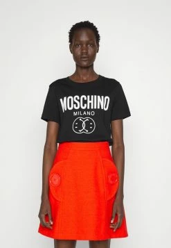 MOSCHINO DOUBLE SMILE - Print T-shirt - Fantasy Black -MOSCHINO SHOP e20fdeaba12a48bca0305c3a0809b553