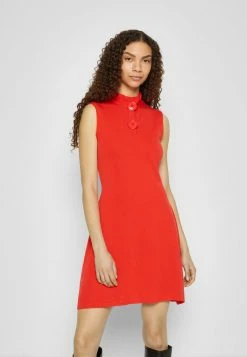 MOSCHINO MACRO BUTTONS - Jumper Dress - Red -MOSCHINO SHOP e225f35b94334a33a0f255344347cf5c