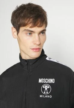 MOSCHINO OUTERWEAR - Training Jacket - Black -MOSCHINO SHOP e2c4a0b342794d18be3a097d4b445056