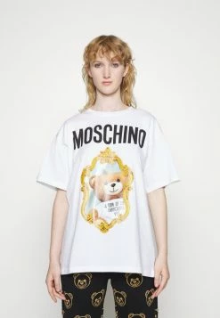 MOSCHINO Print T-shirt - White -MOSCHINO SHOP e2e591b5a13e41ff93dc9227f11cd281