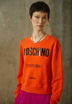 MOSCHINO VINYL COUTURE MILANO - Sweatshirt - Fantasy Red -MOSCHINO SHOP e31588ee89d14f8bba215c600255bedf