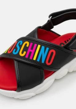 MOSCHINO UNISEX - Sandals - Black/multicolor -MOSCHINO SHOP e3d3098eadc948b4a715cdbebf55a6a1