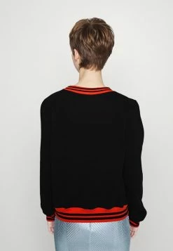 MOSCHINO VARSITY GROUP - Sweatshirt - Black -MOSCHINO SHOP e54fde4cc9254b60ab46edd29230c8c2