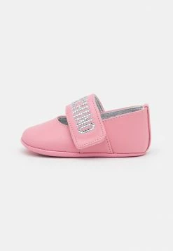 MOSCHINO NEWBORN MARY JANE LOGO - First Shoes - Pink
