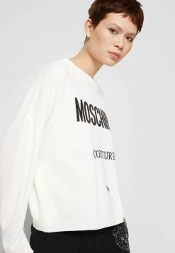 MOSCHINO INSTITUTIONAL LOGOS - Jumper - White -MOSCHINO SHOP e79b2723274d448cb0aafe3cd49f9048