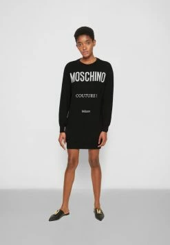 MOSCHINO INSTITUTIONAL - Jumper Dress - Black -MOSCHINO SHOP e8db0eb4c5cb43b2a3b735724a5779f6
