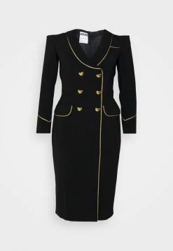 MOSCHINO BEAR BUTTONS - Cocktail Dress / Party Dress - Black -MOSCHINO SHOP e94f0080cbdf4ad6a62de64006f3a7ef