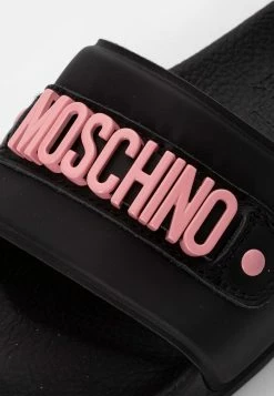 MOSCHINO Mules - Black/pink Lettering -MOSCHINO SHOP e9ad0c5690e9458ab9e446f8d5b796be