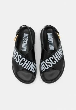 MOSCHINO Platform Sandals - Nero -MOSCHINO SHOP ea6a8ccd17bd4163bc57f5b6c2927ba3