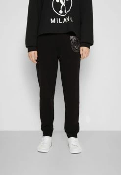 MOSCHINO CRYSTAL TEDDY BEAR - Tracksuit Bottoms - Black -MOSCHINO SHOP eb8e799ec5824848aad84f4afdb81b52