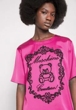 MOSCHINO EMBROIDERY BEAR - Day Dress - Violet -MOSCHINO SHOP ecdbe3590eec4365be17bf43c90bff07