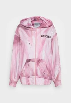 MOSCHINO Zip-up Sweatshirt - Pink -MOSCHINO SHOP f077580cfb564dddb2d3dde1c97147ad