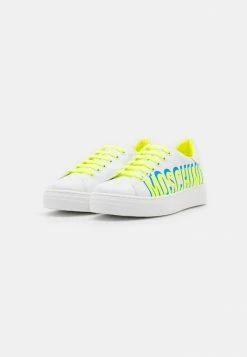 Alternative view of MOSCHINO UNISEX - Trainers - White/neon Yellow/sky Blue