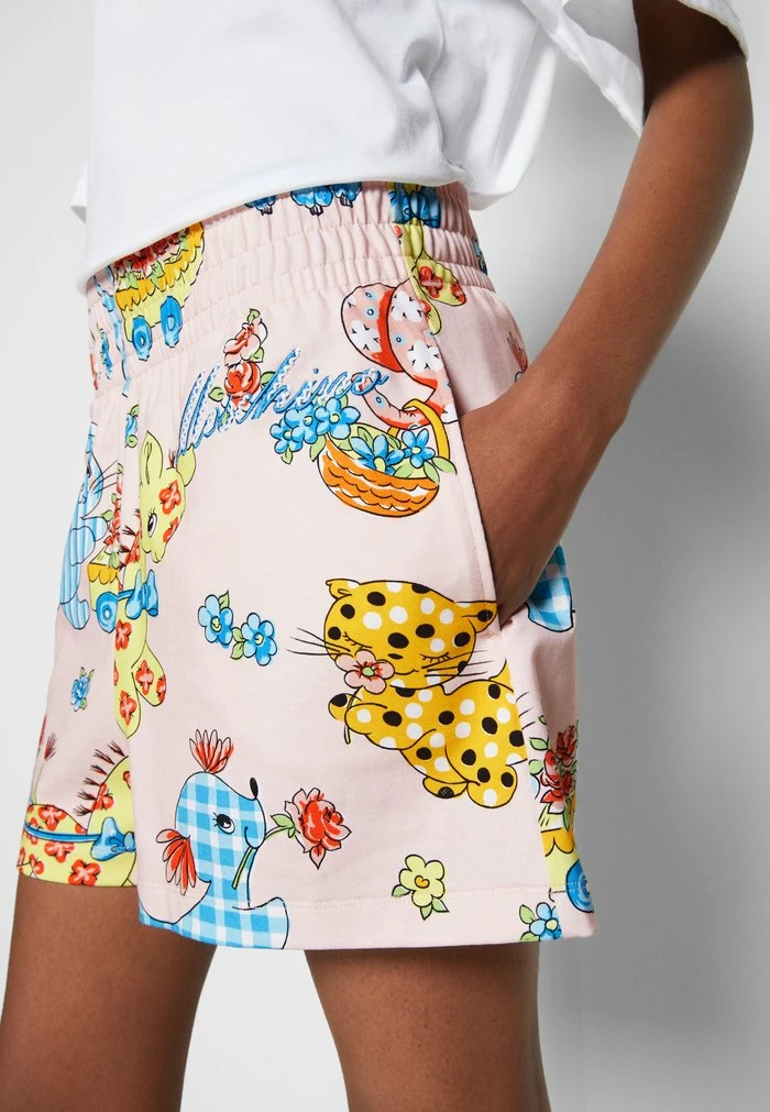 MOSCHINO CALICO ANIMALS ALL OVER - Shorts - Pink 7 MOSCHINO CALICO ANIMALS ALL OVER - Shorts - Pink - Image 7