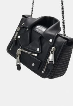 MOSCHINO BIKER BAG SHOULDER BAG - Handbag - Black -MOSCHINO SHOP f2e693ed9c424fda8b943fcd453515ce