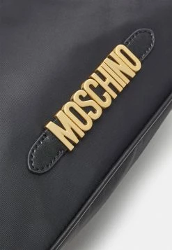MOSCHINO LETTERING SHOULDER BAG - Handbag - Fantasy Black -MOSCHINO SHOP f3ae6b7e06f845a789d6009a6d8df854